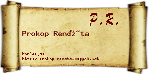 Prokop Renáta névjegykártya