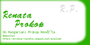renata prokop business card